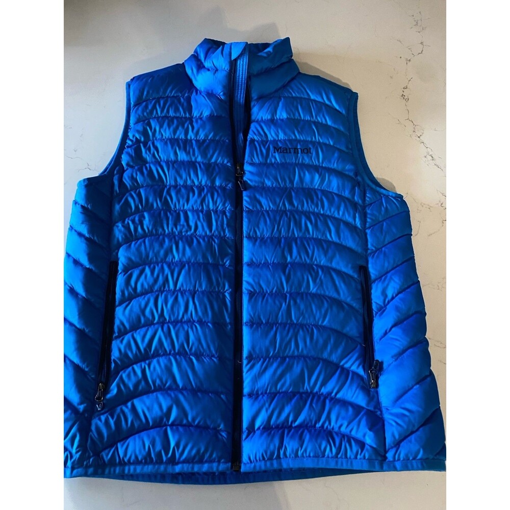 Marmot Men's Insulated Blue Down Vest Size Medium